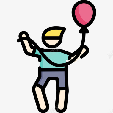 气球游行11线颜色图标图标