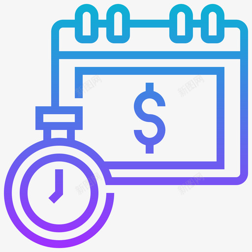 时间就是金钱投资3梯度图标svg_新图网 https://ixintu.com 就是 投资 时间 梯度 金钱