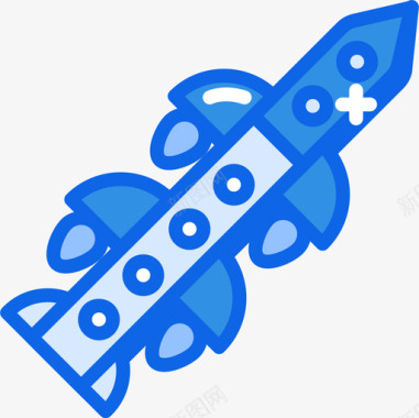 火箭科学82蓝色图标图标