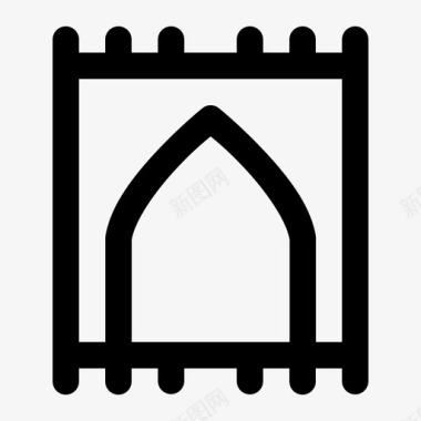 穆斯林祈祷图标图标