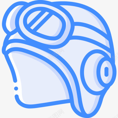 头盔蒸汽朋克4蓝色图标图标