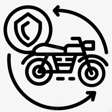 摩托车保险意外事故摩托车图标图标