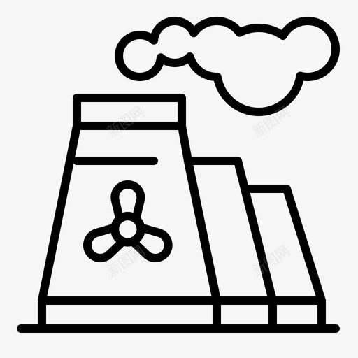 工厂污染生产图标svg_新图网 https://ixintu.com 工厂 污染 污染常规大纲 烟雾 生产