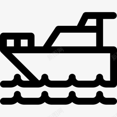 荷兰船15直线型图标图标