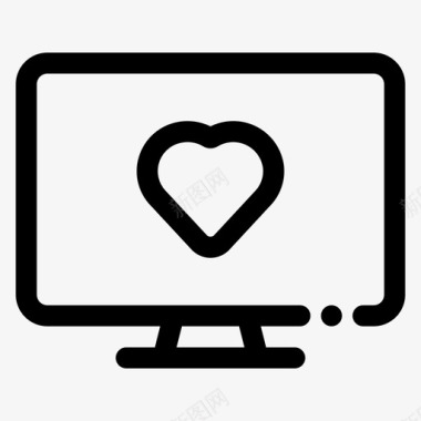 屏幕心脏喜欢电脑图标图标