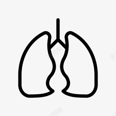 肺身体医疗图标图标