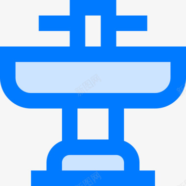水槽水管工6蓝色图标图标