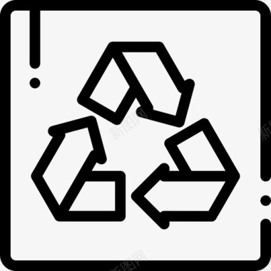 回收包装5线性图标图标