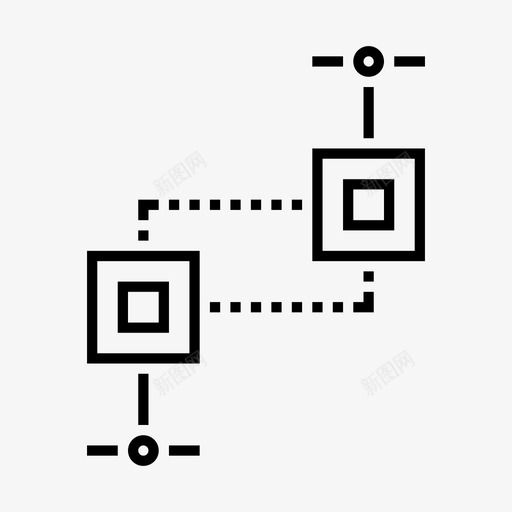 网络连接集线器链接图标svg_新图网 https://ixintu.com 共享 网络连接 链接 集线器