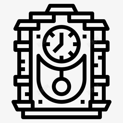 古董钟古典复古图标svg_新图网 https://ixintu.com 古典 古董钟 复古 手表