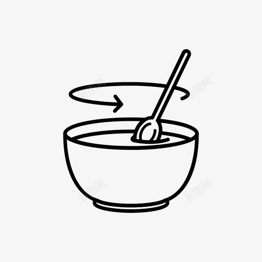 混合碗烹饪图标svg_新图网 https://ixintu.com 混合 烹饪