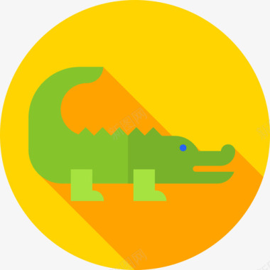 鳄鱼澳大利亚20平坦图标图标