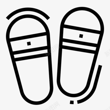拖鞋鞋类鞋图标图标