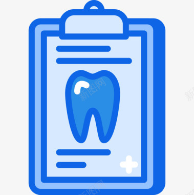 剪贴板牙科13蓝色图标图标