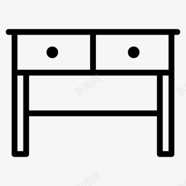 书桌抽屉家具图标图标