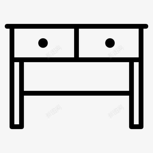 书桌抽屉家具图标svg_新图网 https://ixintu.com 书桌 室内 室内和家具 家具 工作 抽屉
