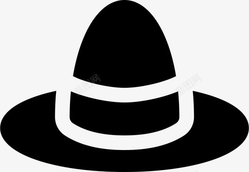 帽子阿米什传统图标图标