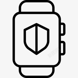 U8智能手表智能手表网络安全8线性图标高清图片