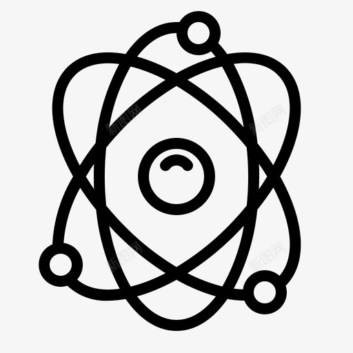 原子化学电子图标svg_新图网 https://ixintu.com 化学 原子 教育 核 电子 科学