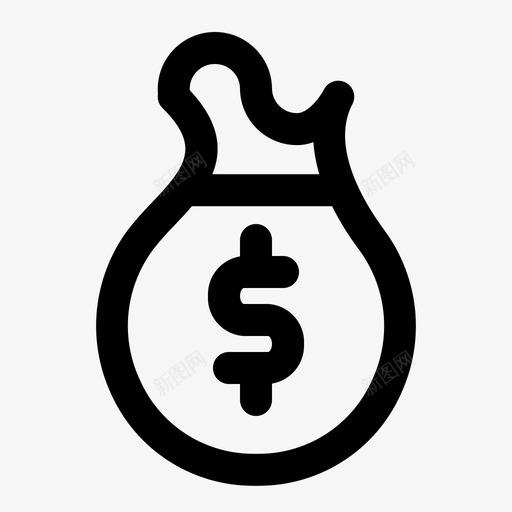 一袋钱硬币美元图标svg_新图网 https://ixintu.com 一袋 企业 利润 图标 概述 硬币 美元 财务