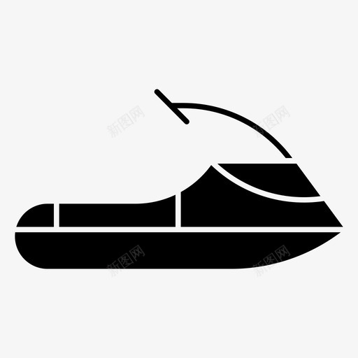 喷气艇摩托艇轮船图标svg_新图网 https://ixintu.com 交通工具 喷气 快艇 摩托艇 气艇 轮船