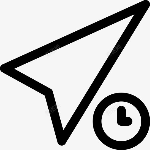 箭头指南针方向图标svg_新图网 https://ixintu.com 导航 待定 指南针 方向 时间 等待 箭头