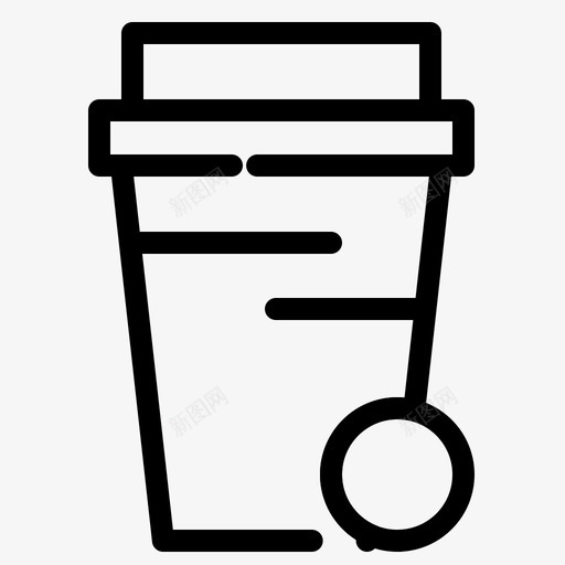 垃圾桶清洁卫生常规虚线图标svg_新图网 https://ixintu.com 卫生常规虚线 垃圾桶 清洁