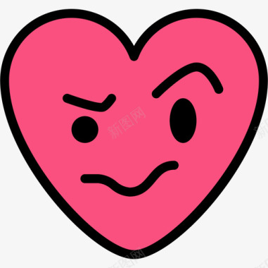 心脏心脏表情符号9线性颜色图标图标