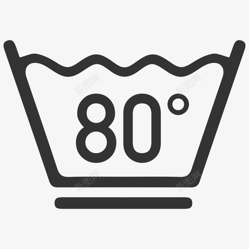 80度温和洗涤svg_新图网 https://ixintu.com 80度温和洗涤 洗涤标