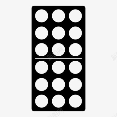 双9多米诺游戏瓷砖图标图标