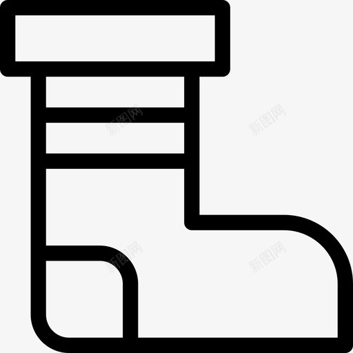 圣诞袜圣诞176直纹图标svg_新图网 https://ixintu.com 圣诞176 圣诞袜 直纹
