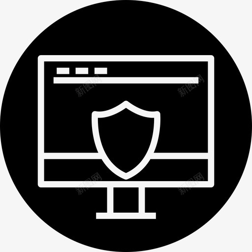 电脑防病毒桌面图标svg_新图网 https://ixintu.com 保护 屏蔽 搜索引擎优化徽章 桌面 电脑 防病毒