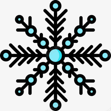 雪花冬季54线形颜色图标图标