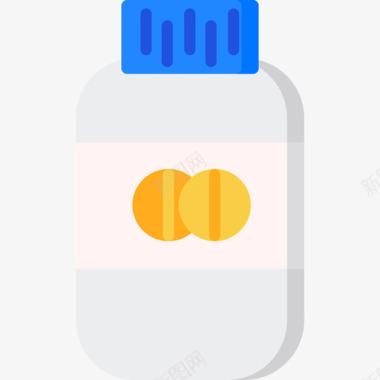 药瓶治疗11扁平图标图标