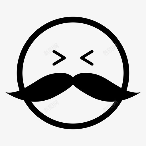 病态性格表情图标svg_新图网 https://ixintu.com 先生 性格 情绪 病态 胡子 表情 贴纸