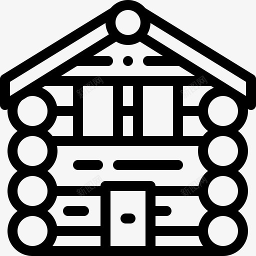 木屋房屋类型22线性图标svg_新图网 https://ixintu.com 房屋 木屋 类型 线性