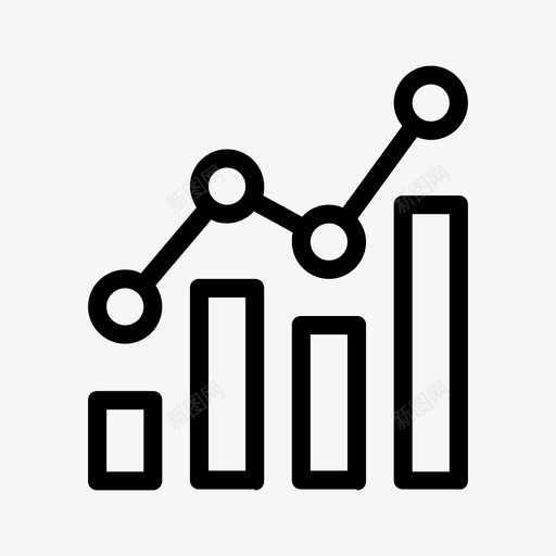 分析图图表增长图标svg_新图网 https://ixintu.com 业务线字形48px 分析图 图表 增长 统计