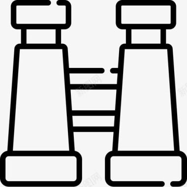 双筒望远镜犯罪调查27直线图标图标