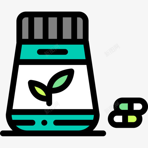 草药替代医学17线状颜色图标svg_新图网 https://ixintu.com 医学 替代 线状 草药 颜色