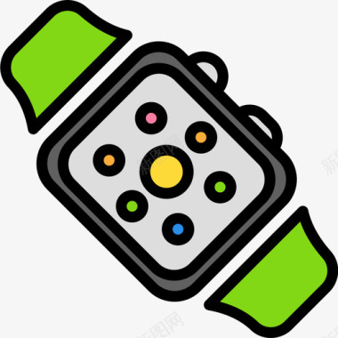 智能手表jewlery3线性颜色图标图标