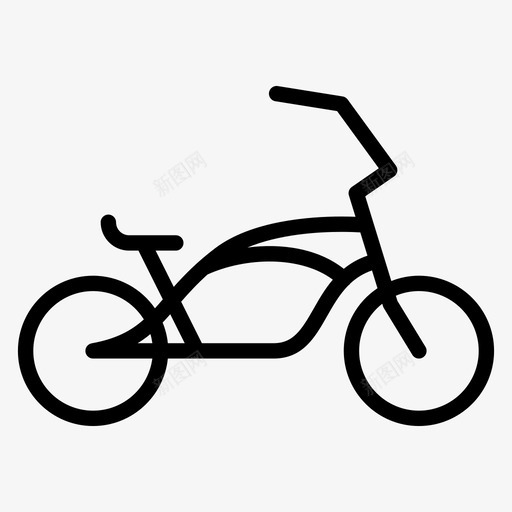 低骑自行车自行车交通工具图标svg_新图网 https://ixintu.com 交通工具 低骑自行车 自行车