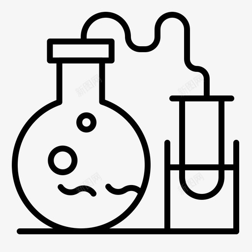 试管烧瓶实验室图标svg_新图网 https://ixintu.com 大纲 实验室 常规 烧瓶 科学 试管