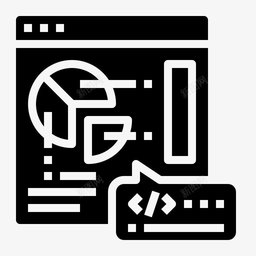 开发业务编码图标svg_新图网 https://ixintu.com 业务 业务管理 开发 编码 网络 黑色