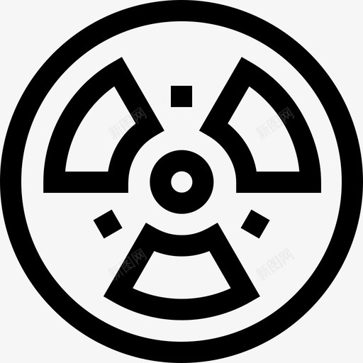 辐射核能14线性图标svg_新图网 https://ixintu.com 核能 线性 辐射
