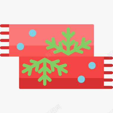 围巾圣诞170扁平图标图标