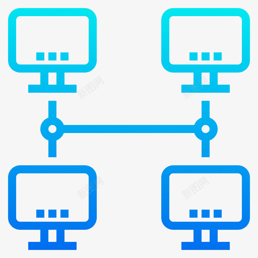 网络计算机和网络3梯度图标svg_新图网 https://ixintu.com 梯度 网络 计算机和网络3