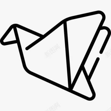 折纸手工艺品4线状图标图标