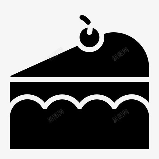一块蛋糕生日食物图标svg_新图网 https://ixintu.com 一块 字形 感谢 生日 蛋糕 食物