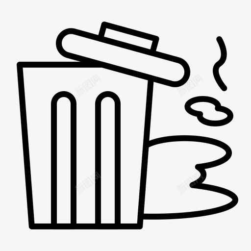 环境垃圾污染图标svg_新图网 https://ixintu.com 垃圾 大纲 常规 污染 环境