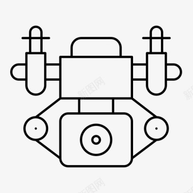 动作摄像机无人机图标图标